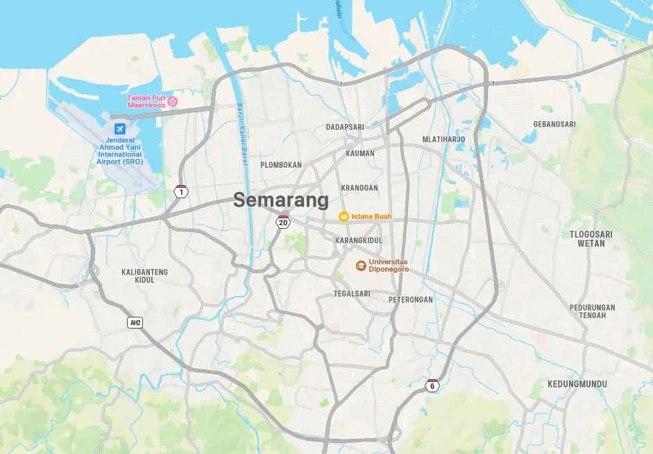 Map of Semarang, Indonesia